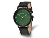 Chisel Black Plated Green Dial Analog Watch with Leather Band